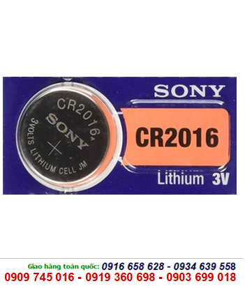 Sony CR2016; Pin Sony CR2016 lithium 3V chính hãng Sony Nhật _Made in Indonesia 